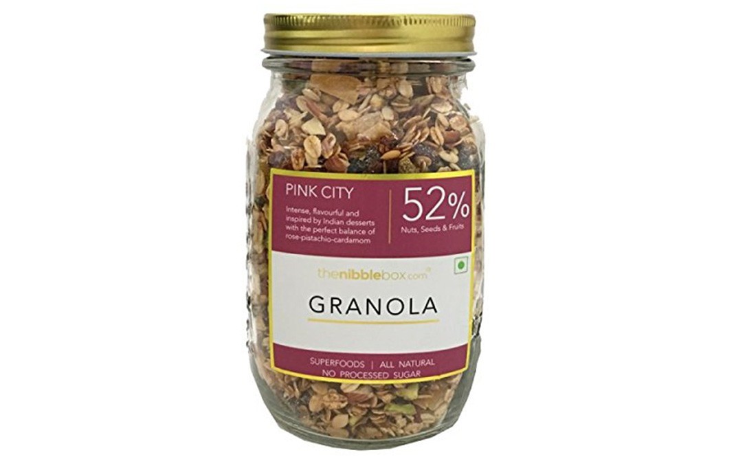TheNibbleBox Pink City Granola    Glass Jar  500 grams